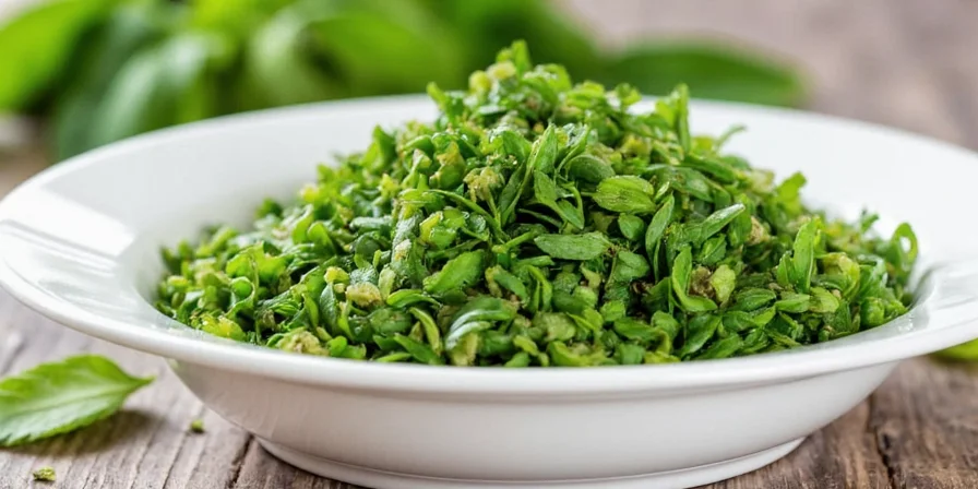 Fresh marjoram sprigs on a cutting board