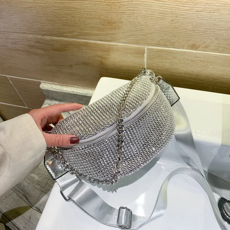 

Factory direct fashion all-match chain messenger bag broadband chest bags crossbody bag women