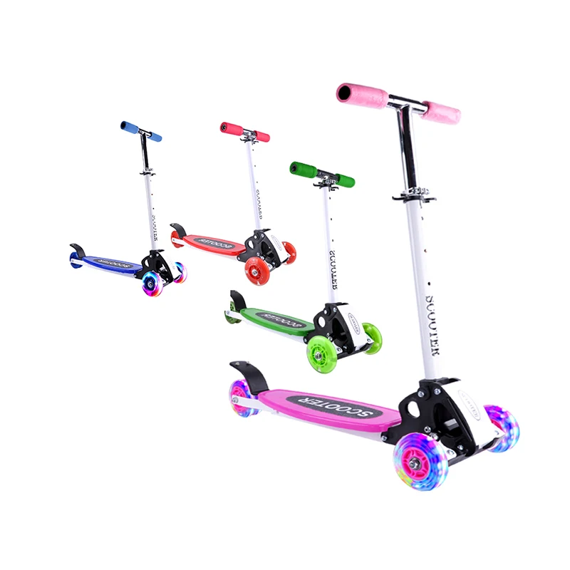 

Kids T-scooters children kick scooters outdoor sports 3 wheels adjustable height