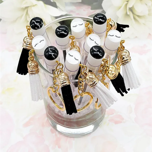 

Crystal rhinestone eyelashes brushes wand tubes top diamound lash wand keychain eyelash brush with keychain