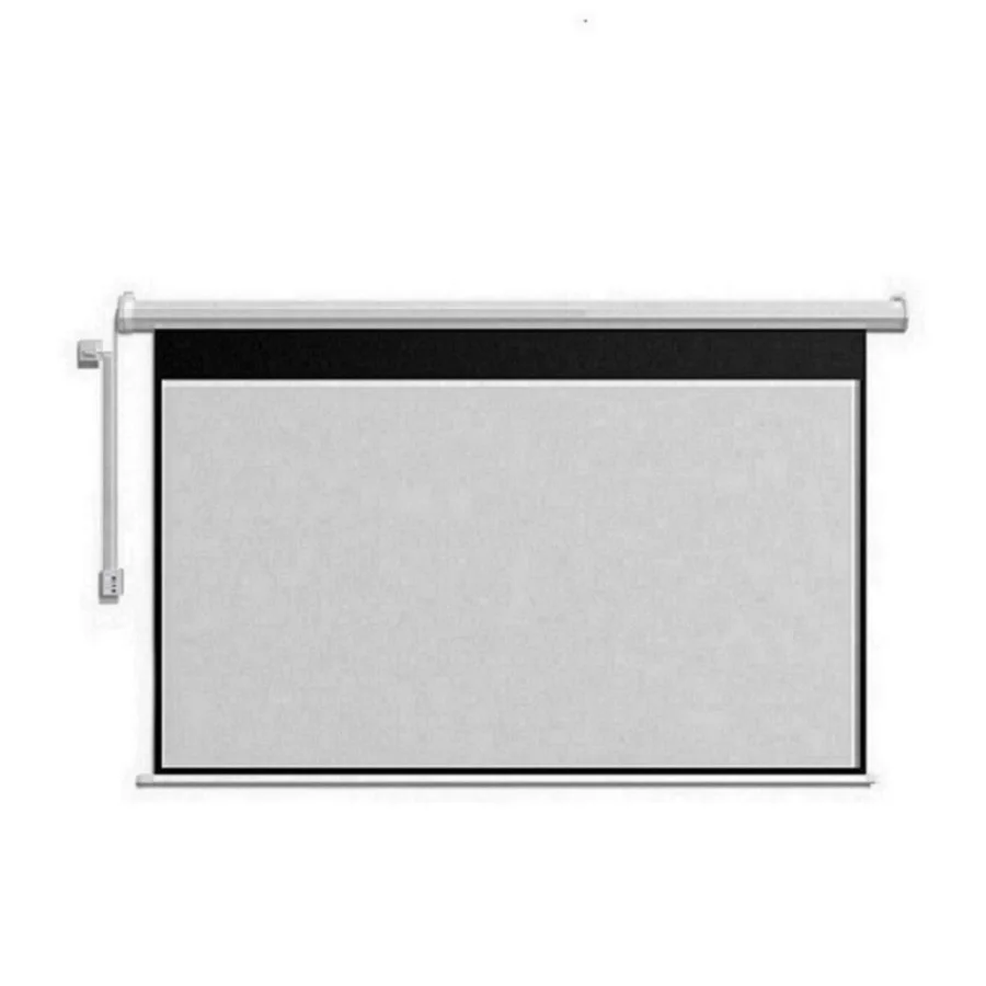 

Wholesale High Quality Electric White 100 Inch Home Cinema Motorised Projector Screen