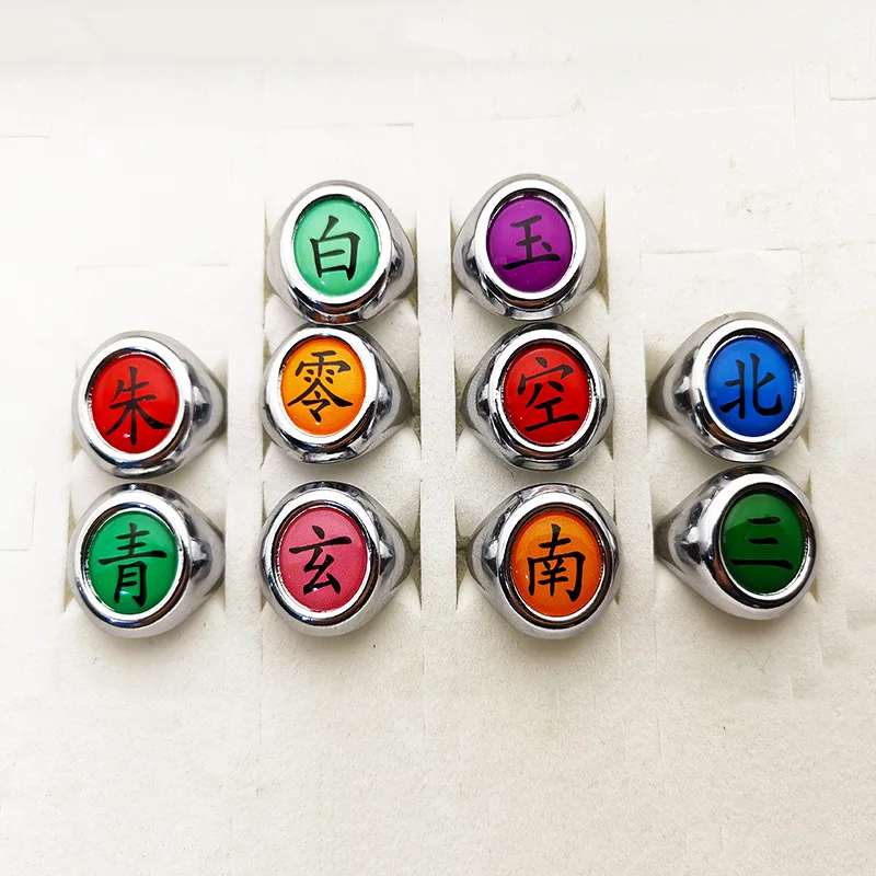 

Wholesale Anime Ring Men Women Akatsuki Uchiha Itachi Deidara Pain Adult Cosplay Finger Clothing Accessories Props, Customized color