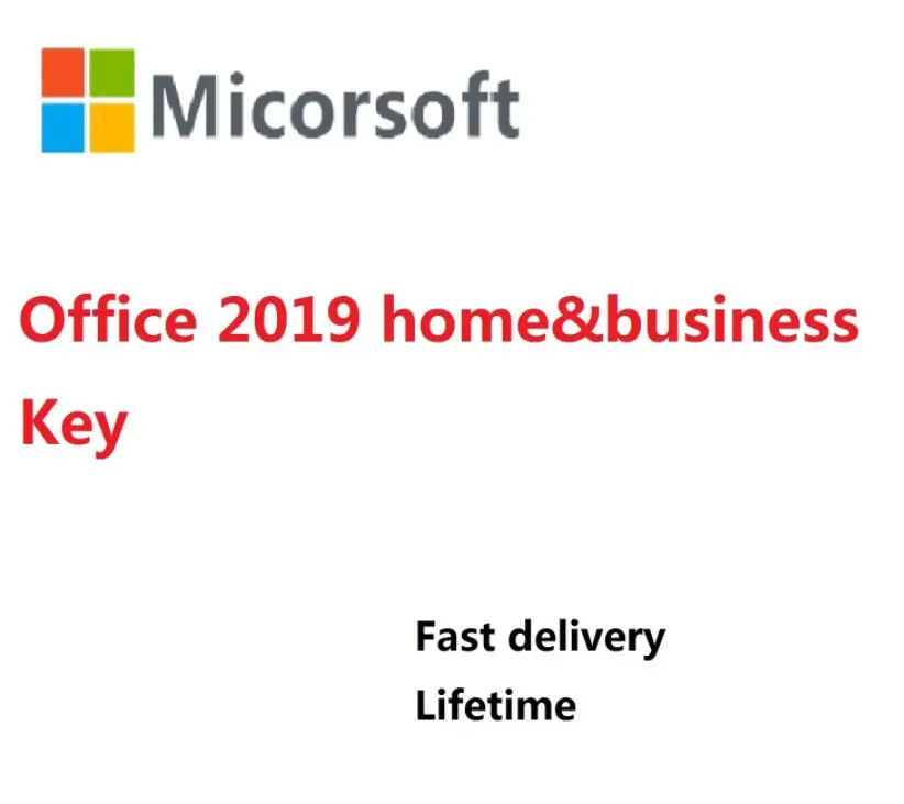 

MS Office 2019 Home and Business License Key Code for PC online activation Digital Key office 2019 HB Software