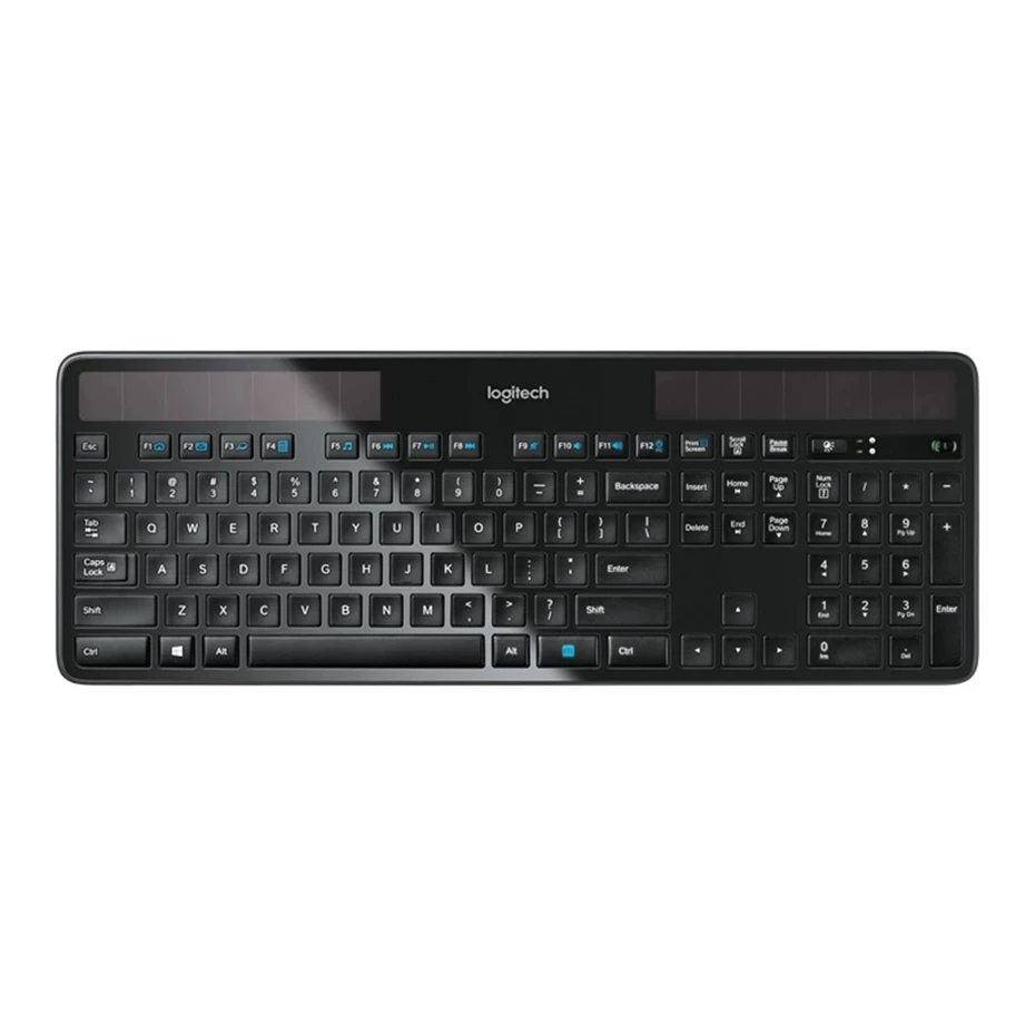 

Logitech K750 Solar Powered 2.4GHZ Wireless Unifying Technology Wireless Keyboard For Pc Office Laptop Desktop, Black