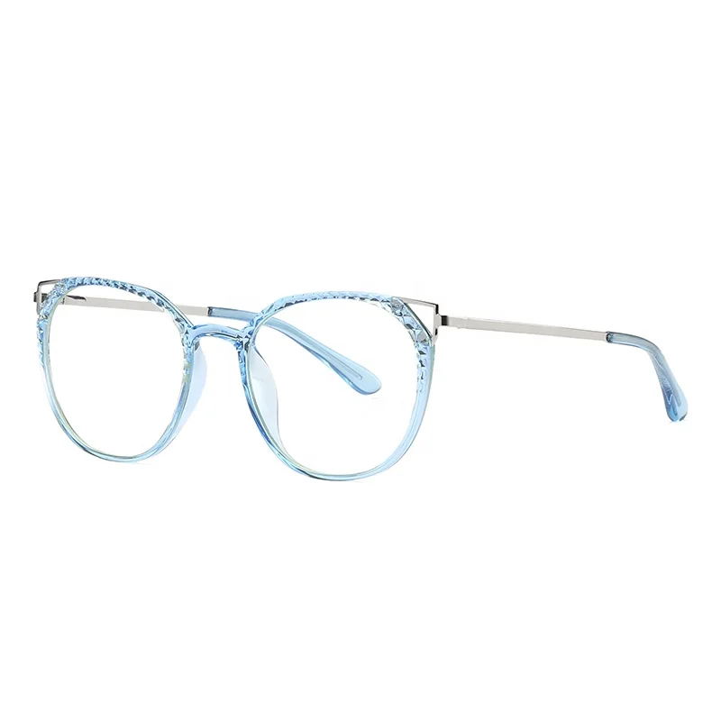 

Blue Optical Frame Anti blue Light Metal Glasses Frames Women Computer Glasses