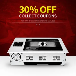 Commercial hot pot grill pan aspiratore fumi barbecue table top electric infrared barbecue Korean Bbq Grill