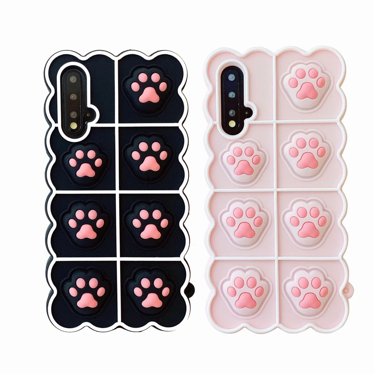 

New Decompression Cat Claw Cartoon Mobile Phone Case Suitable For Phone13 Silicone Protective Cover 678plus Soft Case, Picture shows