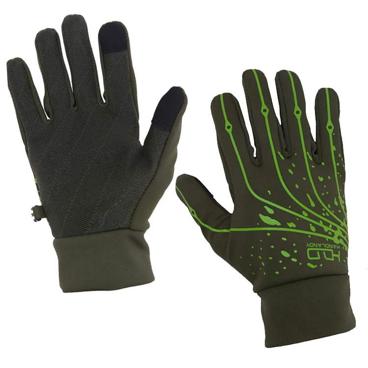 

HANDLANDY sport outdoor work gloves warm touch screen gloves winter sport cycling motorcycle ski gloves, Black/green