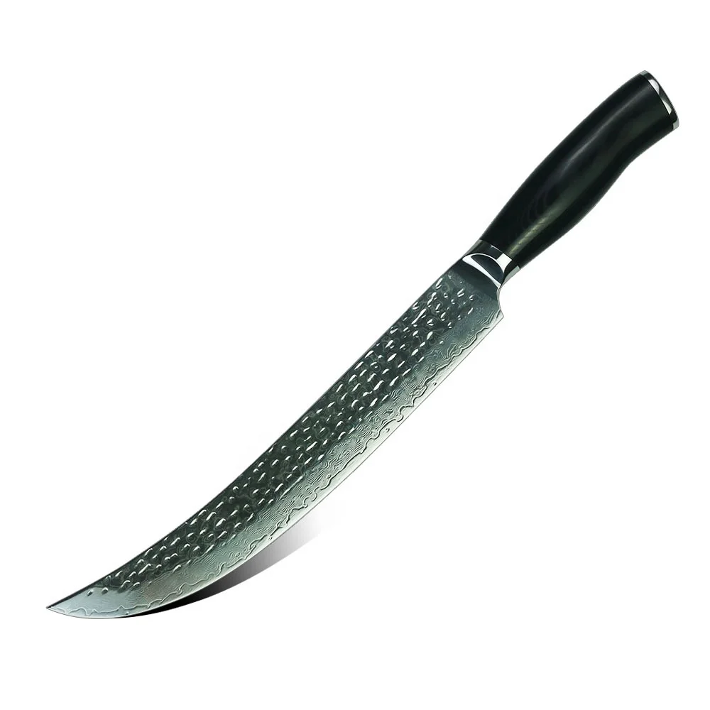 

Professional chef knife vg10 hammering damascus steel butcher knives and slaughter knives for home, Customized color