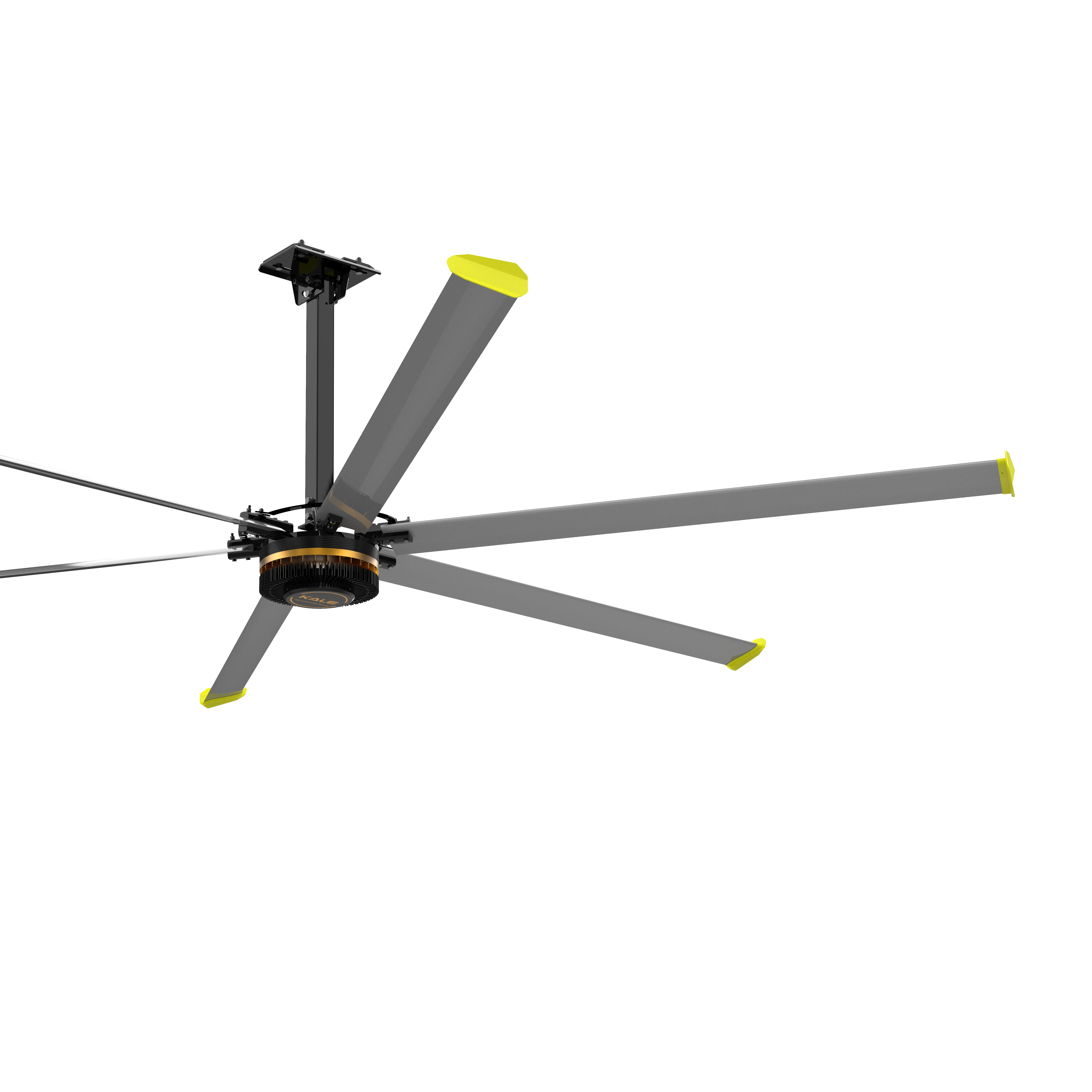 

Shanghai Kale Fan 20FT(6.1M) HVLS 5 blades large industry giant hvls fans malaysia, Silver