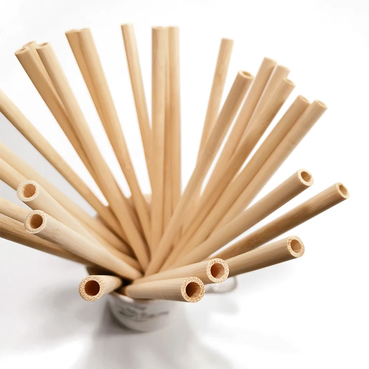 

amazon top seller free samples bamboo straw reusable eco and degradable bamboo drinking straws, Natural
