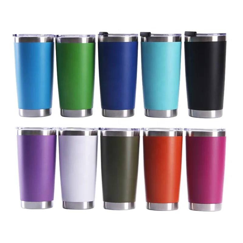 Wholesale 20oz Double Wall Vacuum Insulated Travel Mugs Stainless Steel Tumbler Wine cups 20 oz stainless steel tumbler