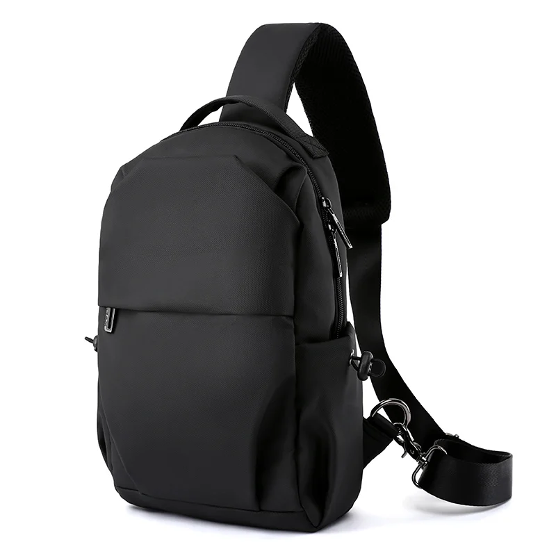 

Fashion Daily Small Messenger Shoulder Travel Waterproof Crossbody Bag Mini Bags Custom Oxford Leather Men, Black