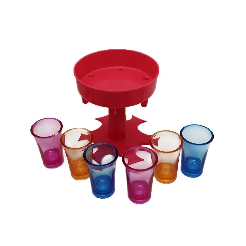 

6 Shot Glass Dispenser and Holder Wine Dispenser, Blue, grey ,pink or according to your request