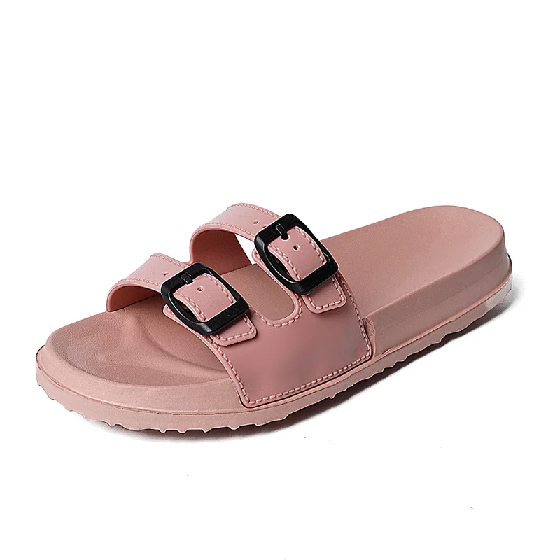 

2022 Women's EVA Sandals Versatile Two Straps Non-Slip Beach Slippers Summer Casual Sandals Shoes Flat Slippers Women