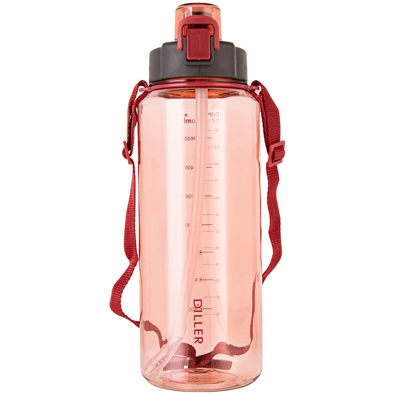 

2021 hot amazon 2000ML BPA Free Portable Plastic Water Bottle transparent plastic material cup custom logo color packing, Customized color