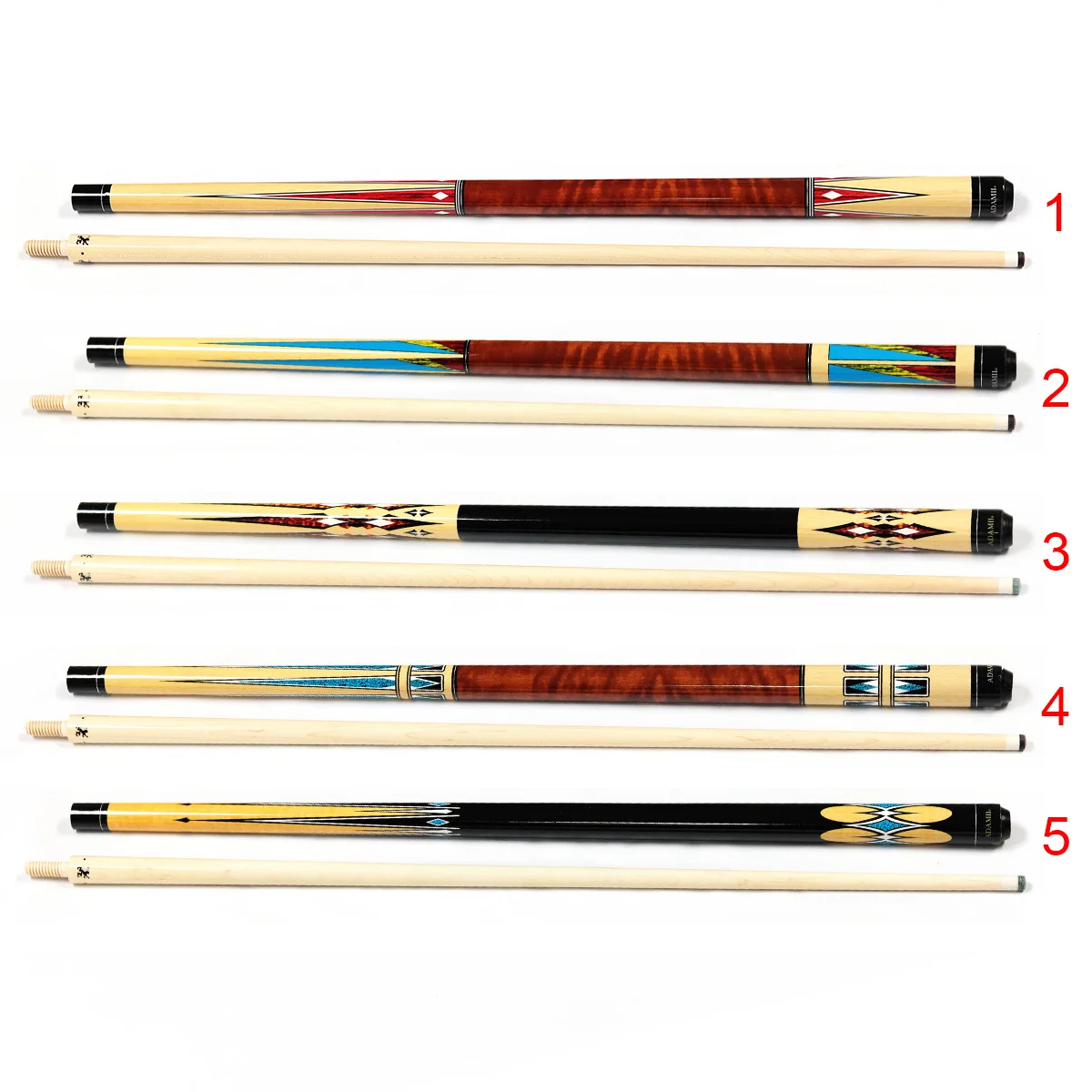 New Fashionable Canadian Maple Billiard Pool Cue 11.5mm Tip Size with WoodenJoint for Sale