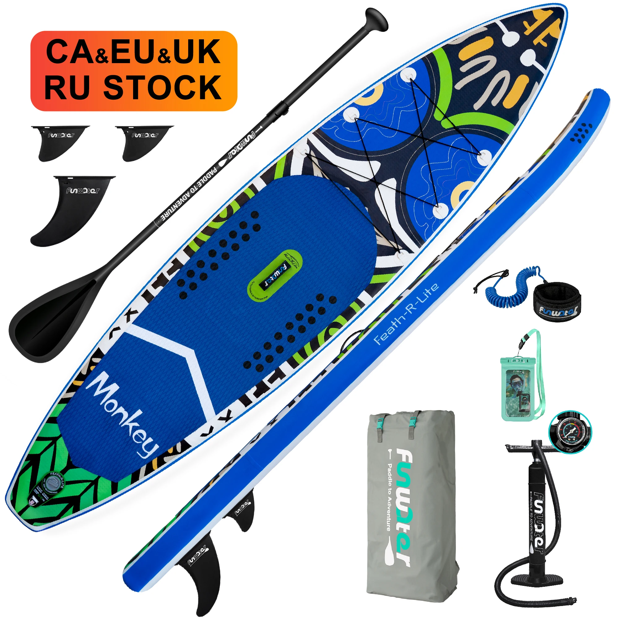 

FUNWATER Dropshipping Inflatable surf sup padle board surf paddle inflatable stand up pedal board paddle boards supboard isup