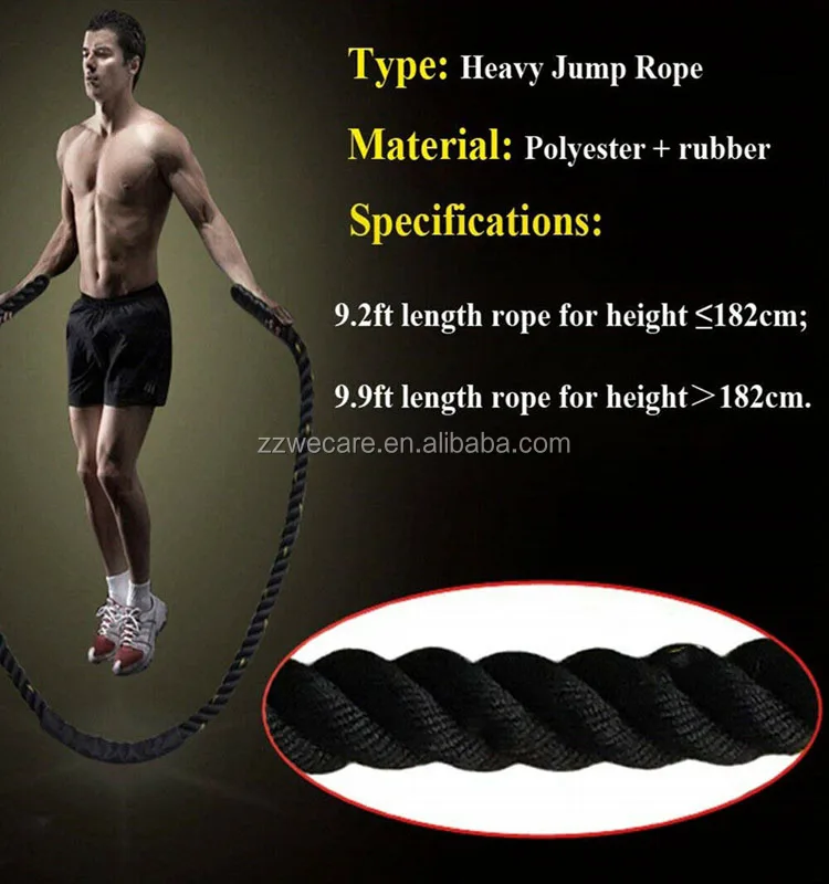 Power Training Improve Strength Building Muscle Fitness Weighted Battle Skipping Heavy Jump Ropes 