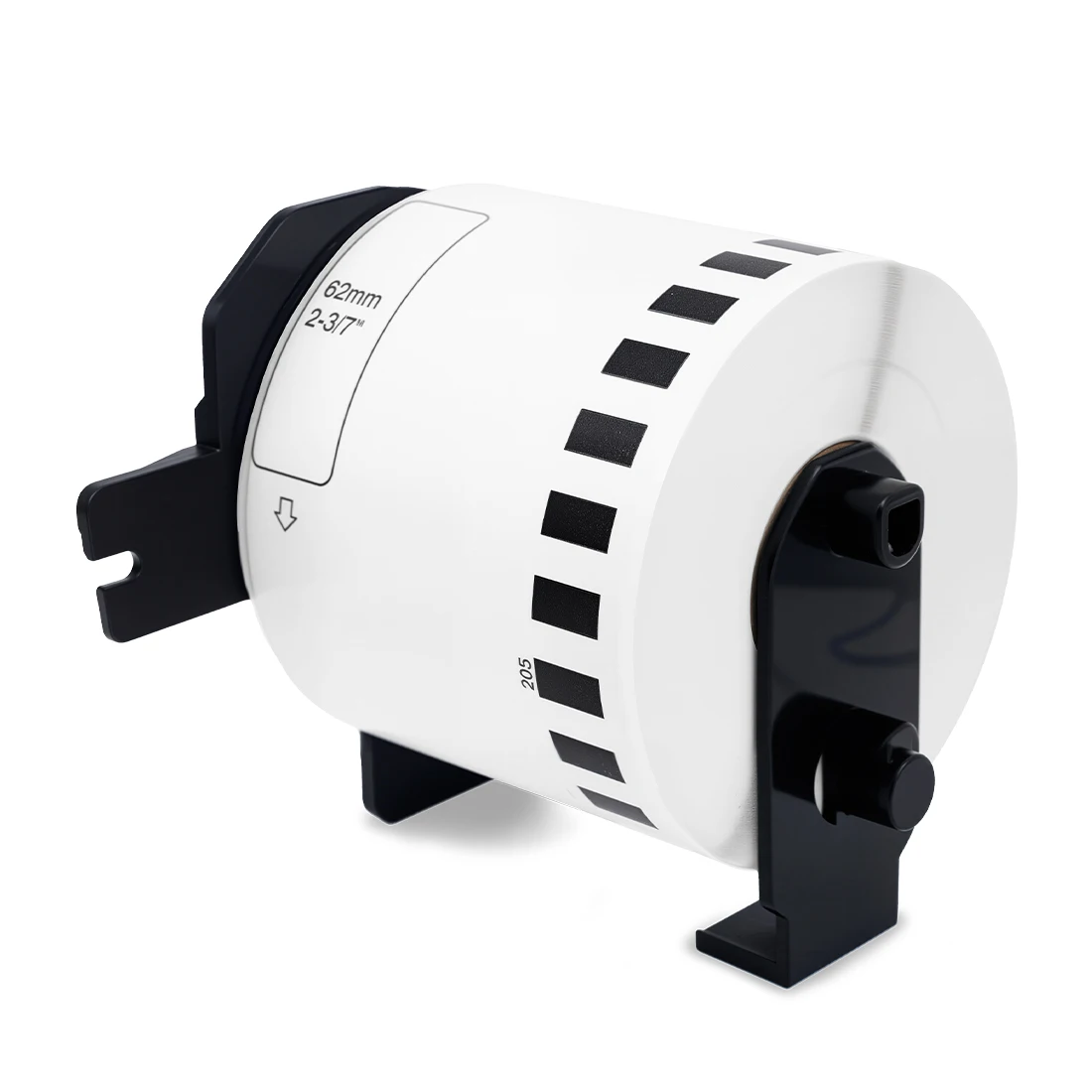 Compatible DK-22205 DK-2205 62mm X 30.48m Black White Ribbon Tape Continuous Label Paper Roll for Brother QL-700 QL-800 Printer