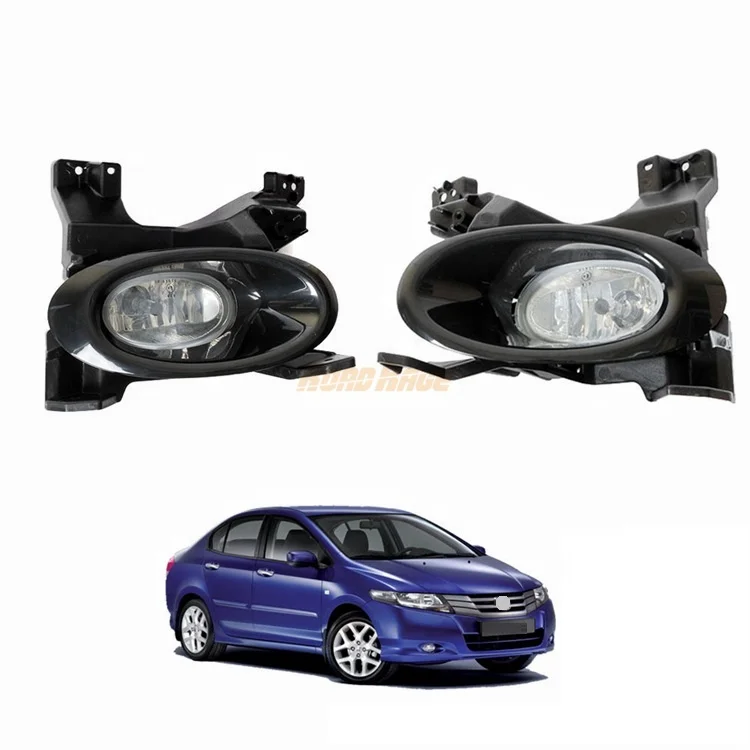 RoadRage brand Fog Lamp Spot Light Assembly for Honda City Ballade 2009 - 2011 with switch wire harness and bezel