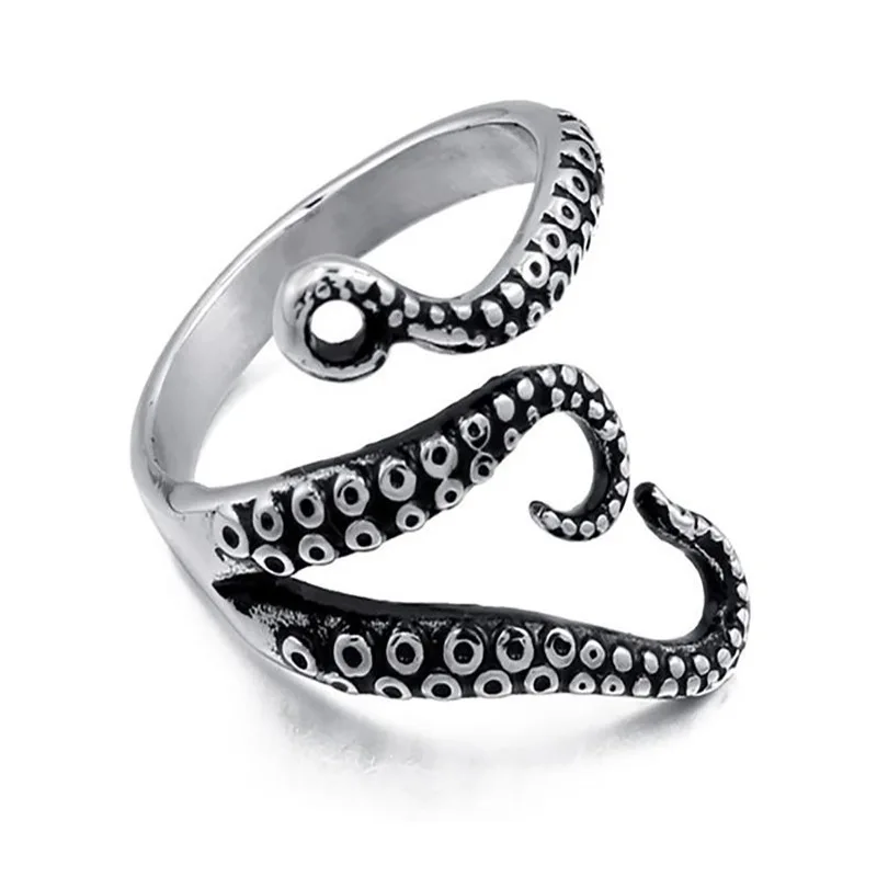 2022 New octopus ring hot sale trend punk style jewelry ring small jewelry wholesale