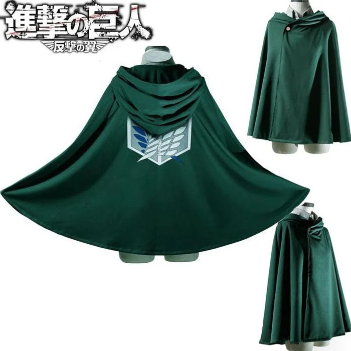 

Ecoparty Attack on Titan Japanese Anime Shingeki no Kyojin Cloak Cape Clothes Cosplay Green, Picture color