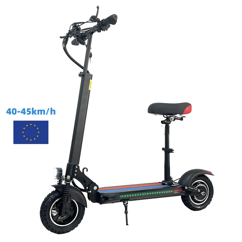 

European stock 48V 800W 10inch tire folding 30 mph electric scooter 800w 35-45 long distance adults electric scooter