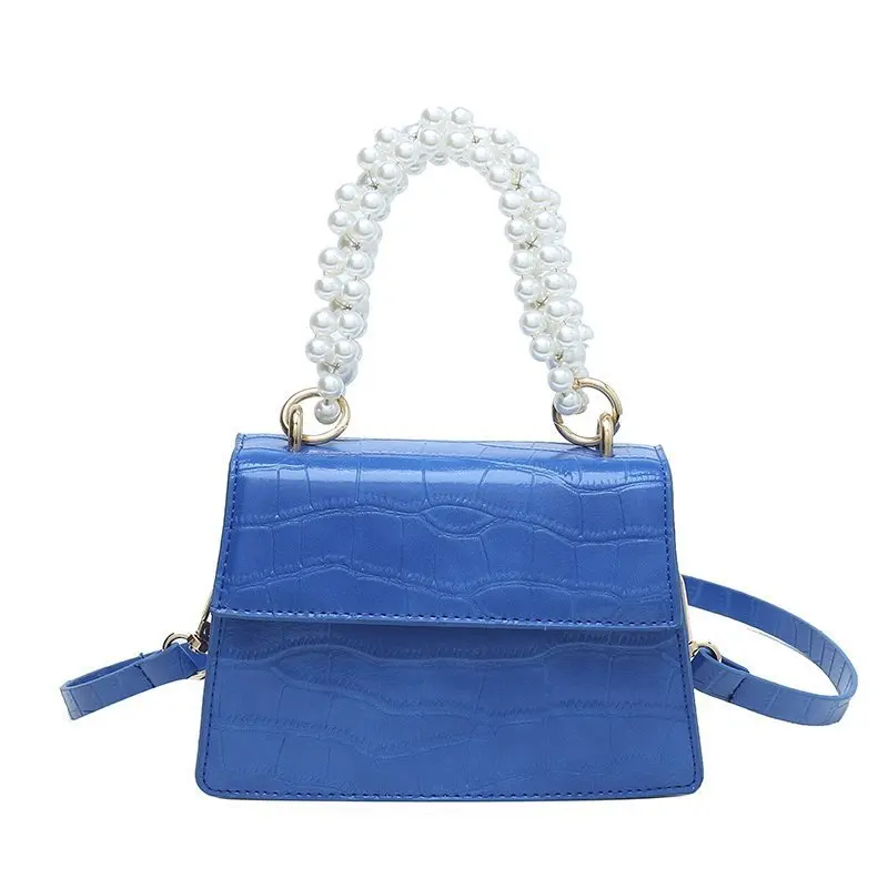 

pearl handle women hand bags wholesale fashion solid color shoulder crossbody ladies handbags pu leather bags