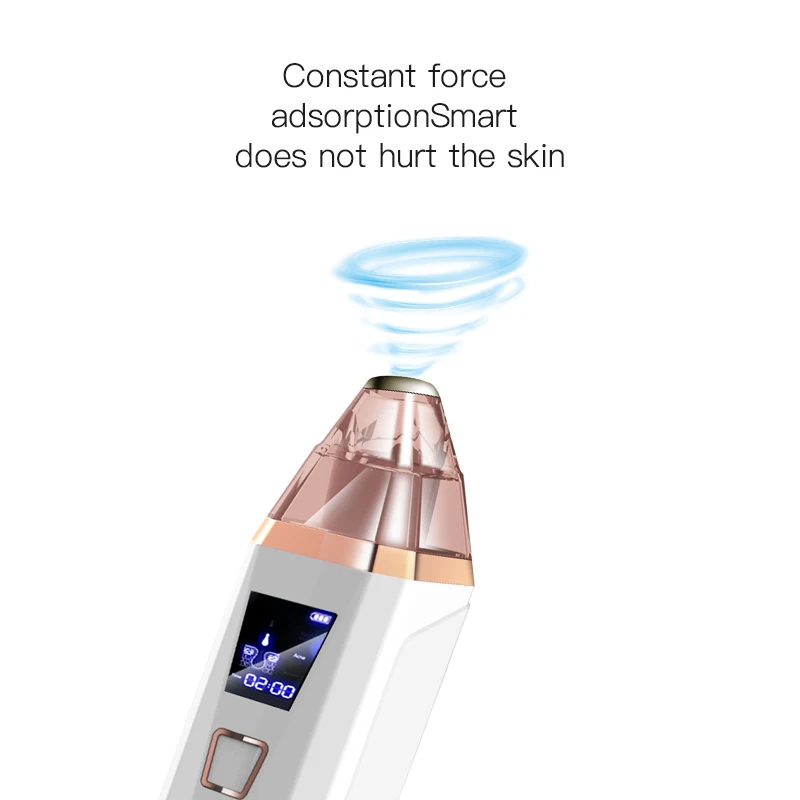 

Face Beauty Heat Compress Vacuum Blackhead Suction Removal Tool Diamond Kit Microdermabrasion For Home Use