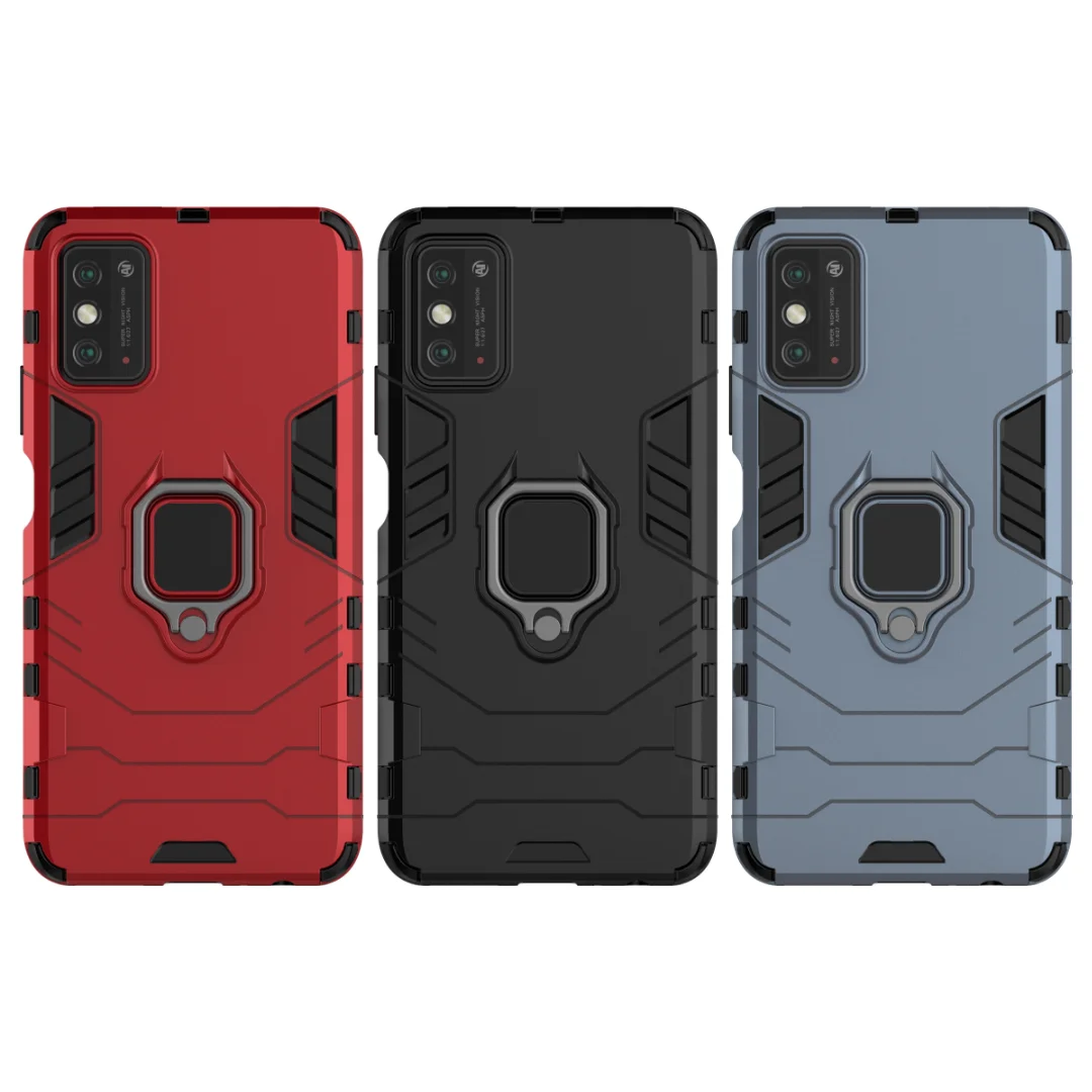 

For HUAWEI HONOR X10 MAX Case Shockproof Magnetic Ring Stand Cover, As pictures