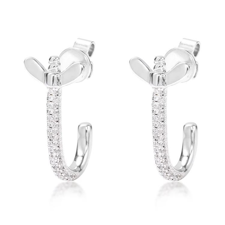 

Custom Fashion Personalized Scythe Shaped J Earrings