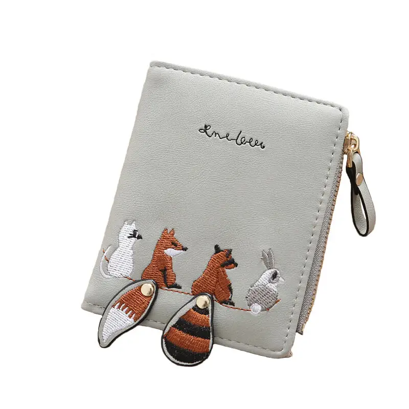 

YS-W139 Korean animal multifunction mini fold card holder wallet zipper wallet women