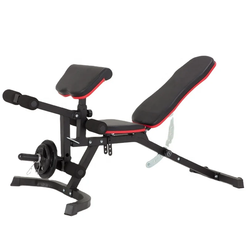 

Commercial Exercise Bench Home Gym Fitness Equipment OEM Logo exercise weight Press Stool fitness chair Adjustable Weight Bench, Black