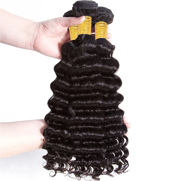 

Wholesale Top Class Indian Remy Human Hair Deep Wave Hair Bundles