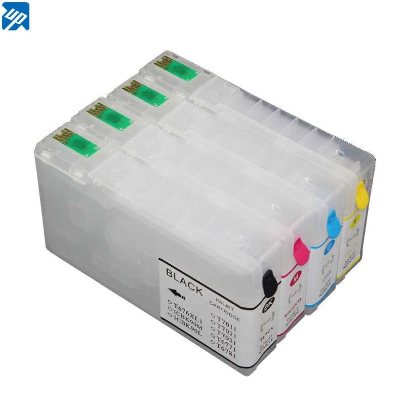 786XL Refillable Cartridge Compatible for EPSON WorkForce Pro WF-4630 4640 5110 5190 5620 5690 with One Time Chip T7861 786XL