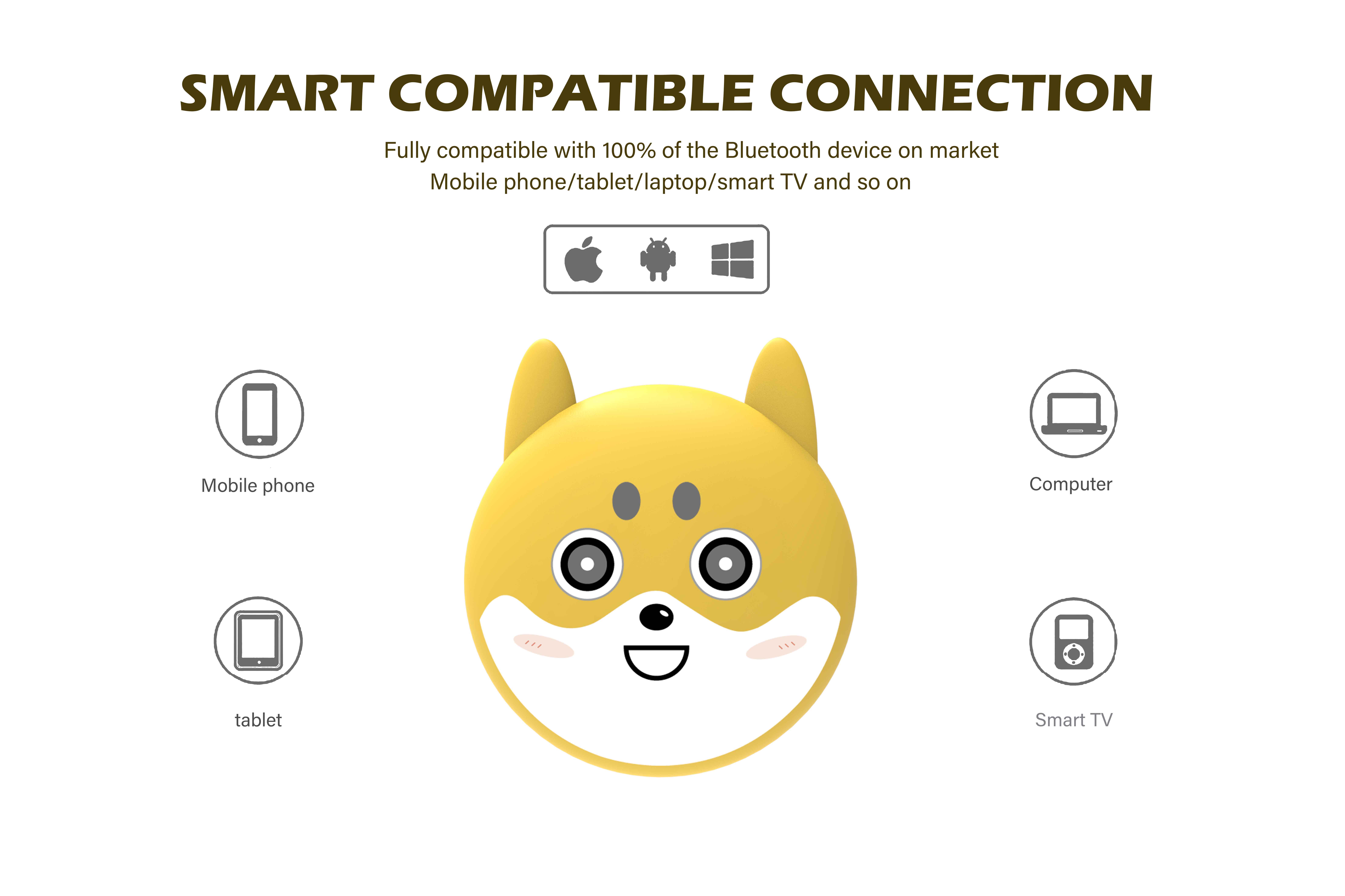 Promotional Mini Cute Cartoon Audio Hands-free Portable Animal Wireless Bluetooth Speaker - ANKUX.COM