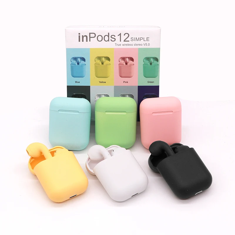 Macaron Blue Green Pink headphones True wireless Mini Inpods 12 Touch Control 5.0 Earphone i7 Mini black i11 i88 i12 Tws