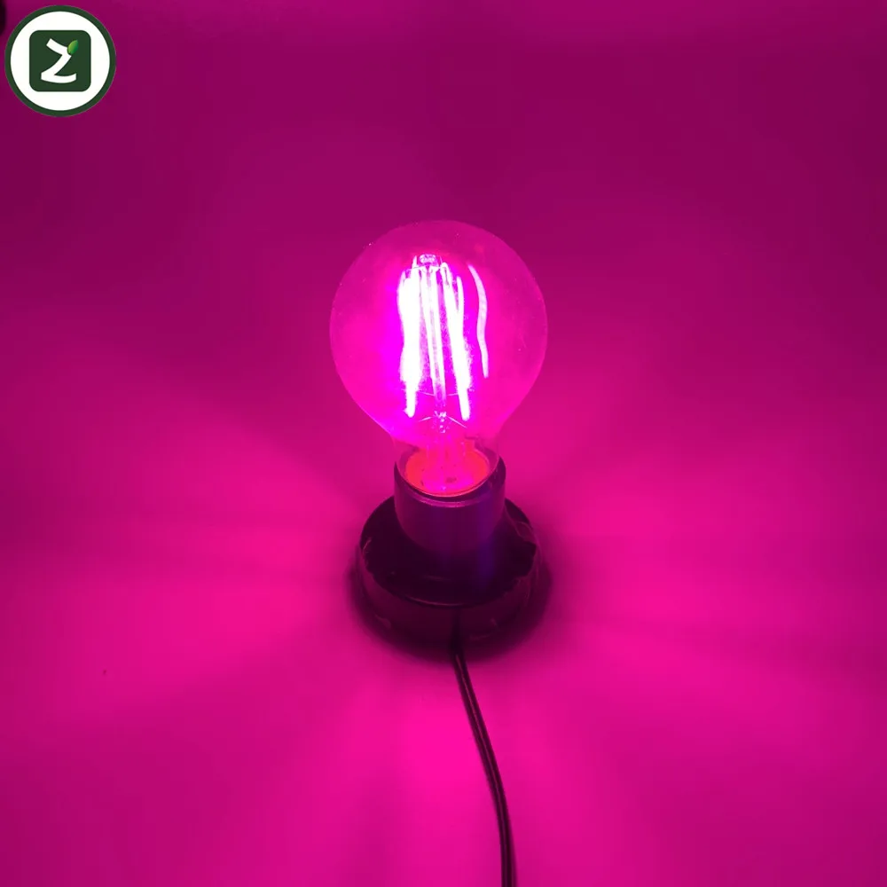 
E27 E14 4W Glass plant grow led filament bulb 