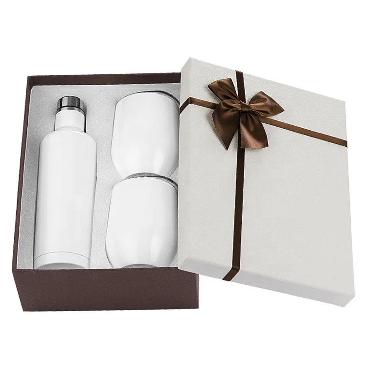 

304 stainless steel red wine bottle egg cup set thermos eggshell cup gift box
