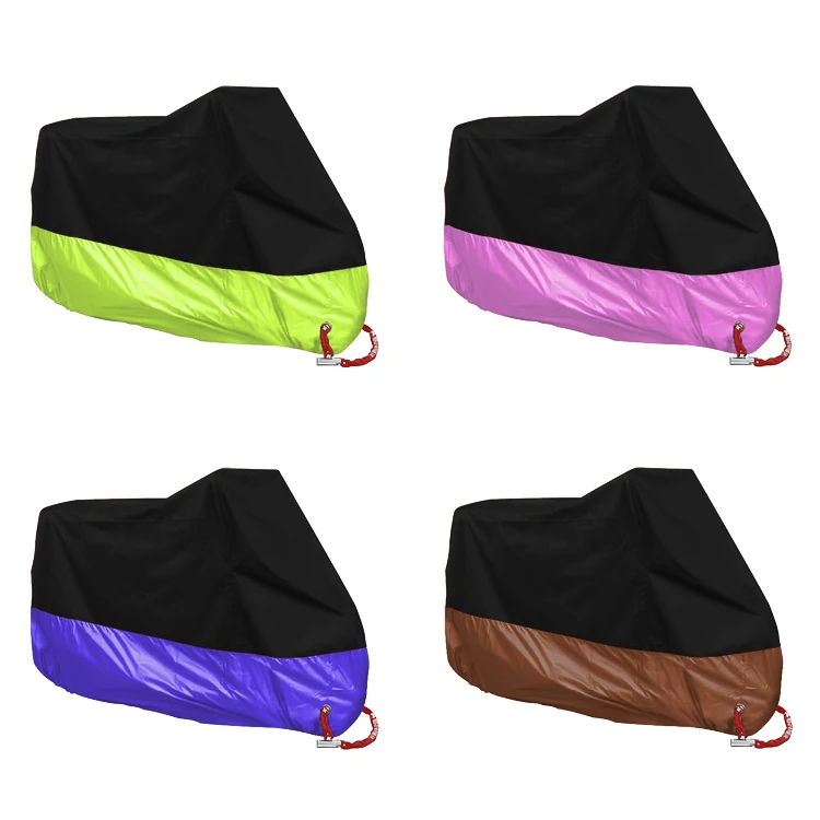 

Outdoor Bike Protector Cover For 2 or 3 Bikes 190T Polyester Silver Coating Waterproof Motorcycle Bike Cover, Customized color
