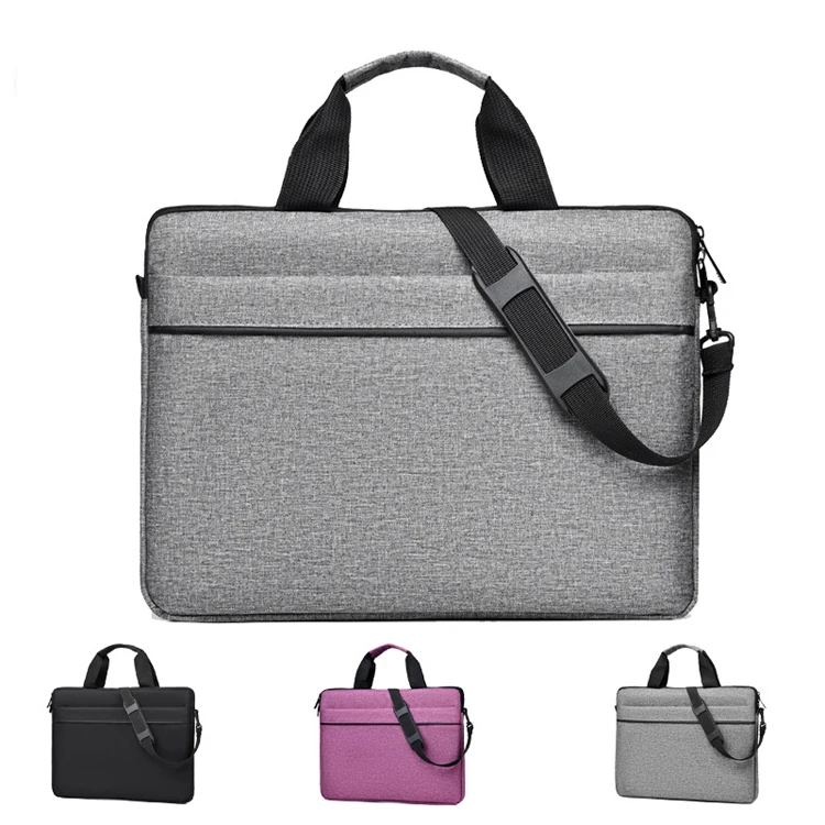 

Protective Laptop Shoulder Bag Polyester Messenger Briefcase Laptop Sleeve With Handle Carrying Case Cover, 4 colors