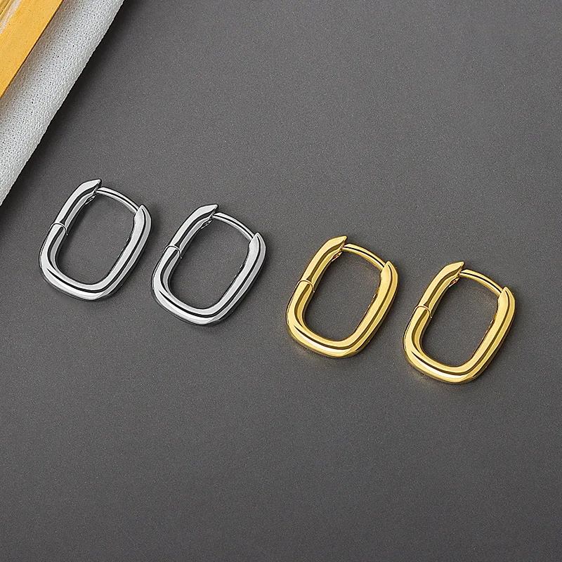 

U-shaped earrings, Oval Earrings, simple design, earrings, simple geometric