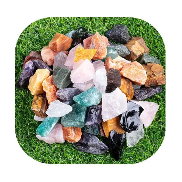 

New arrivals semi-precious crystals minerals raw stone natural colorful rough mix quartz crystal stones for buyer