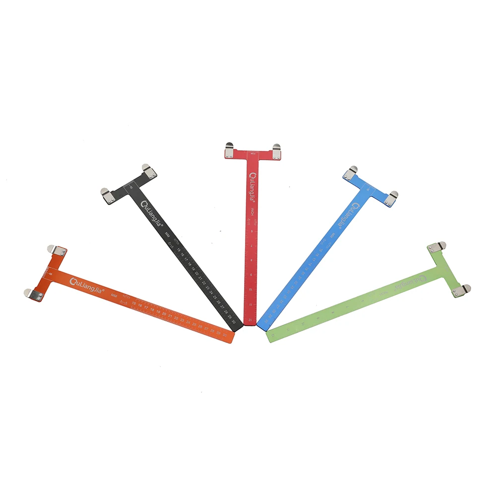 

Ouliangjia Archery Aluminum Recurve Bow T Ruler T Gauge T Square for Shooting, Blue,black,green,red,orange