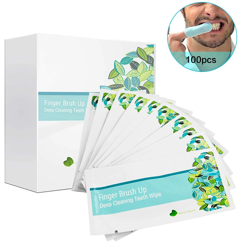 

Hot Sales Teeth Whitening Finger Wipes Daily Use Teeth Wipe, Blue -teeth whitening wipes