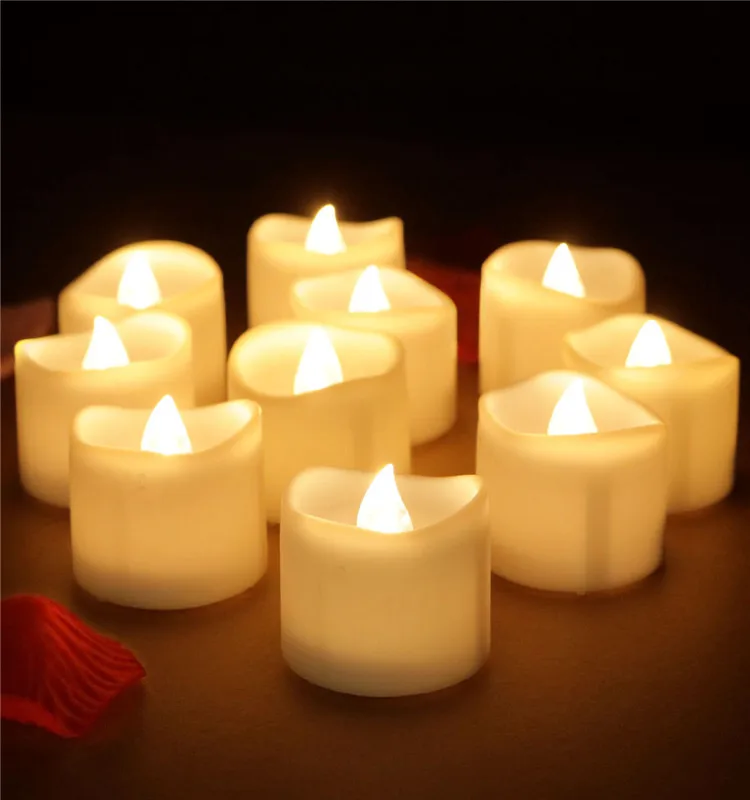Battery operated dancing flame mini LED  glitter tea light candle holders for Christmas gifts