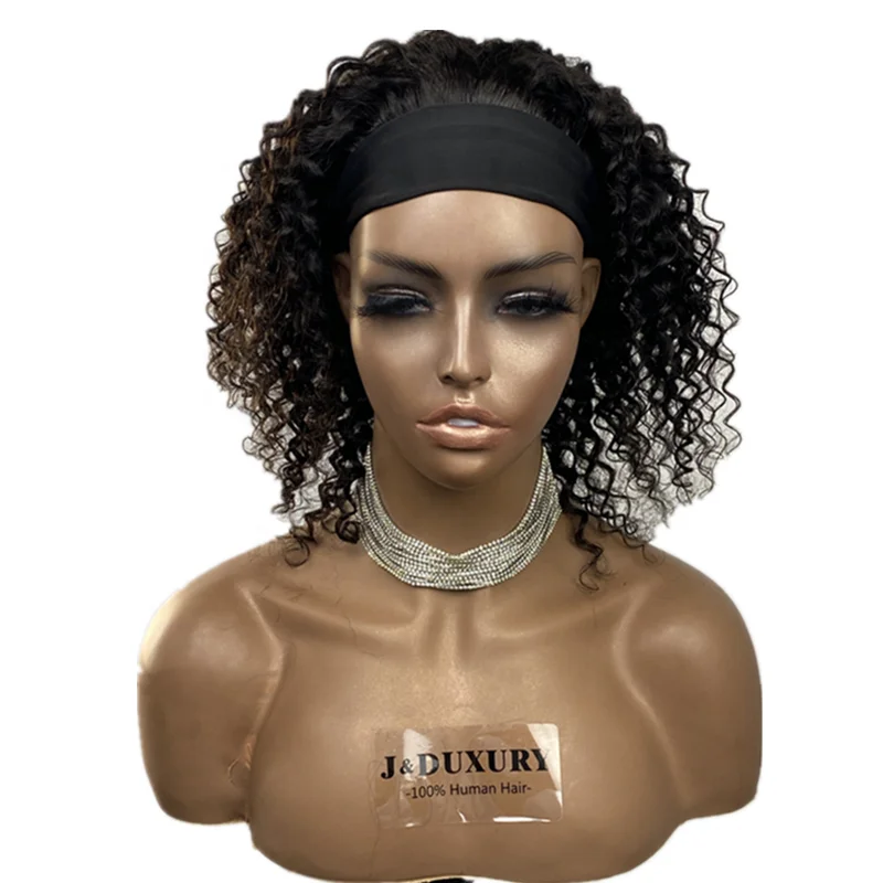 

short headband wig jerry curly virgin human hair wigs for black women cheap human hair lace front wig with baby hair