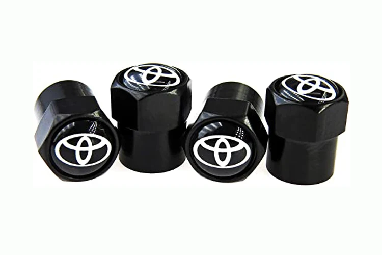 4PCS Auto Wheel Tyre Air Stems Cover Anti-Theft Dust-Proof Colored Bling Aluminum Valve Stem Caps Black Car Tire Valve Stem Caps