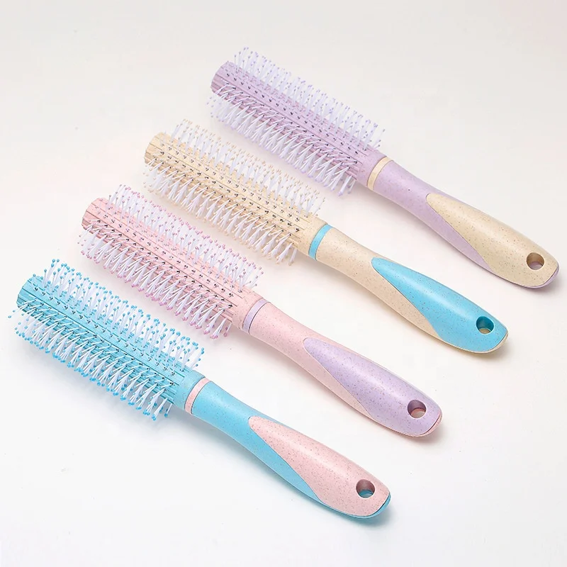 

Low MOQ LOGO Custom factory wholesale Wheat straw detangling hair brushes